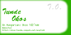 tunde okos business card